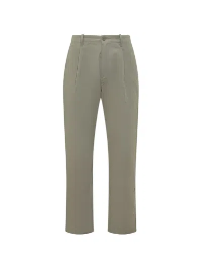 Universal Overall Pleated Tapered Trousers In Green