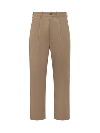 Universal Overall Rethexed Paintntaloni With Pinces Trousers In Brown