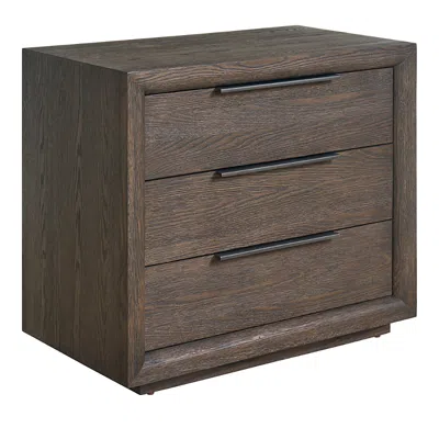 Universal Sable Plinth Nightstand In Dark Brown