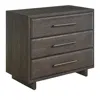 Universal Sable Three Drawer Nightstand In Dark Brown