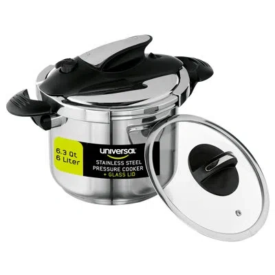 Universal Stainless Steel Easy Use Pressure Cooker With Extra Glass Lid
