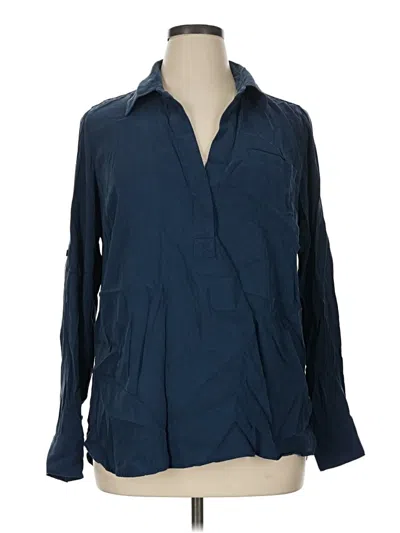 Pre-owned Universal Standard 3/4 Sleeve Blouse In Blue