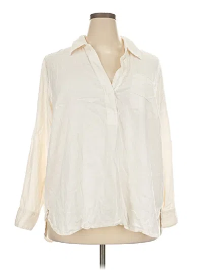 Pre-owned Universal Standard 3/4 Sleeve Blouse In Ivory
