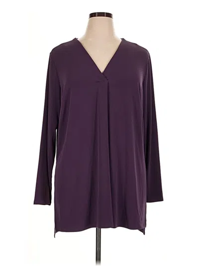Pre-owned Universal Standard 3/4 Sleeve Blouse In Purple