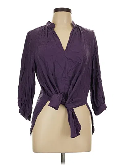 Pre-owned Universal Standard 3/4 Sleeve Blouse In Purple