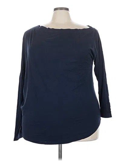 Pre-owned Universal Standard 3/4 Sleeve T-shirt In Blue