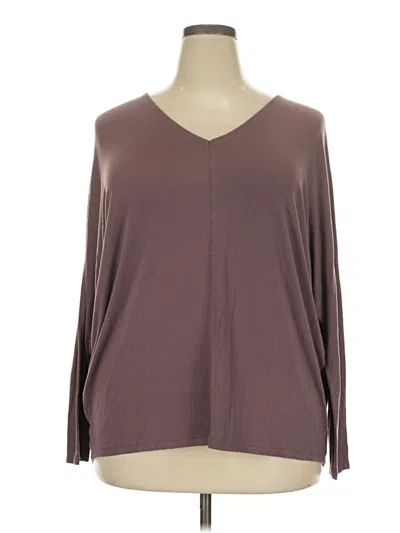Pre-owned Universal Standard 3/4 Sleeve T-shirt In Brown