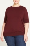 Universal Standard Aimee Knit Top In Burgundy