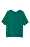 Universal Standard Aimee Knit Top In Green Jacket