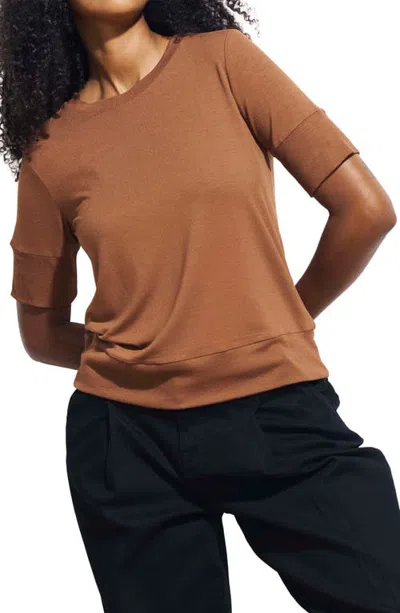 Universal Standard Aimee Knit Top In Brown