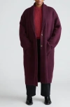 Universal Standard Anais Long Sweater Coat In Acai