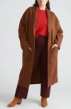 Universal Standard Anais Long Sweater Coat In Deep Camel