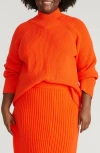 Universal Standard Arli Surplice Neck Sweater In Orange