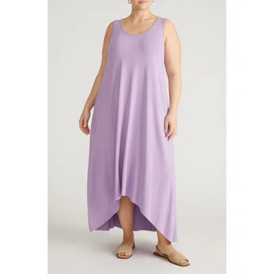 Universal Standard Athena Divine Sleeveless Jersey High-low Maxi Dress In Purple