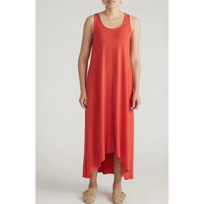 Universal Standard Athena Divine Sleeveless Jersey High-low Maxi Dress In Red