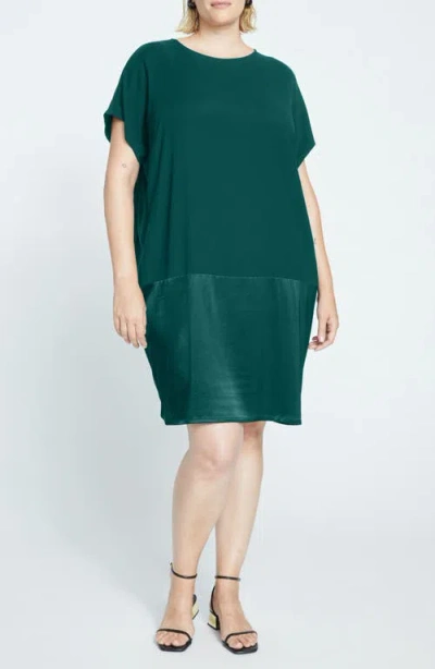 Universal Standard Avenir Double Luxe Crepe Dress In Scarab