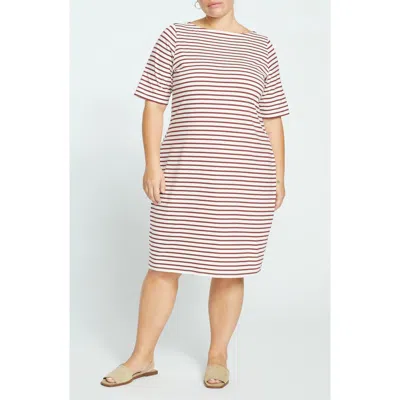 Universal Standard Belle Breton Stripe Cotton Jersey Dress In Multi
