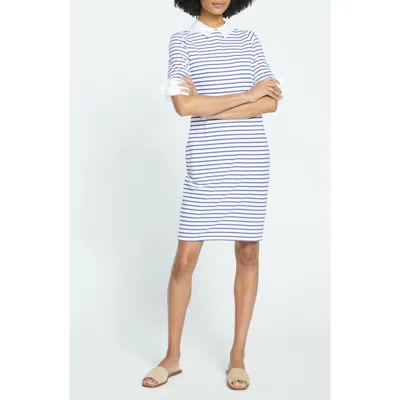 Universal Standard Belle Breton Stripe Cotton Jersey Dress In Multi