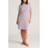 Universal Standard Belle Breton Stripe Cotton Jersey Dress In Purple