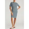Universal Standard Belle Breton Stripe Cotton Jersey Dress In Deep Sea/white Stripe