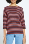 Universal Standard Belle Breton Stripe Top In Brown