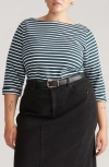 Universal Standard Belle Breton Stripe Top In Blue