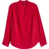 Universal Standard Better-than-silk V-nk Top In Cerise
