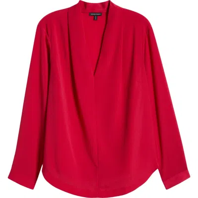 Universal Standard Better-than-silk V-nk Top In Cerise