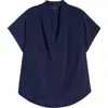 Universal Standard Better-than-silk V-nk Top In Vivid Navy