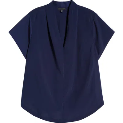 Universal Standard Better-than-silk V-nk Top In Vivid Navy