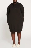 Universal Standard Bree Long Sleeve Hooded Sweatshirt Dress In Animal Print