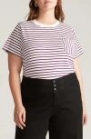 Universal Standard Breton Stripe T-shirt In Brown