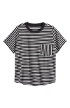 Universal Standard Breton Stripe T-shirt In Black/white Stripe