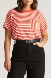 Universal Standard Breton Stripe T-shirt In Pink