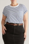 Universal Standard Breton Stripe T-shirt In White