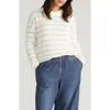 Universal Standard Bruno Stripe Rib Sweater In White