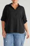 Universal Standard Button-back Shirt In Black