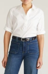Universal Standard Button-back Popover Shirt In White