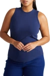 Universal Standard Cai Stretch Pima Cotton Tank In Blue
