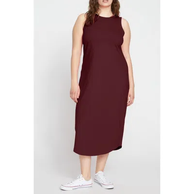 Universal Standard Cal Tank Midi Dress In Burgundy