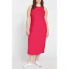Universal Standard Cal Tank Midi Dress In Cerise