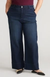 Universal Standard Carol High Waist Stretch Wide Leg Jeans In Blue