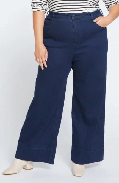 Universal Standard Carrie High Waist Wide Leg Jeans In Blue