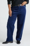 Universal Standard Cassidy High Waist Corduroy Straight Leg Pants In Ocean Cavern