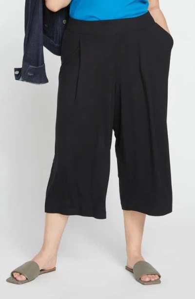 Universal Standard Casual Cotton Culottes In Black