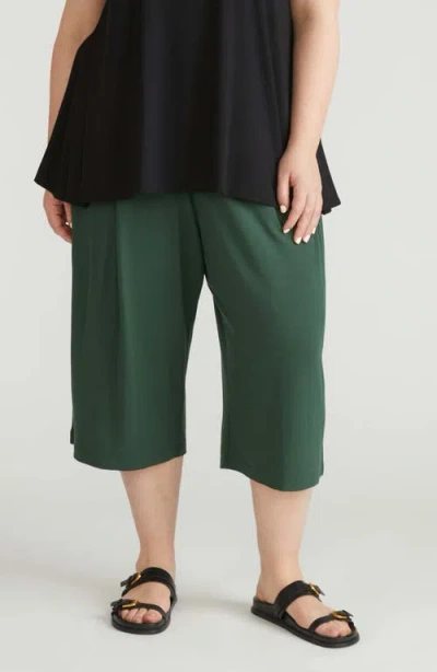 Universal Standard Casual Cotton Culottes In Green
