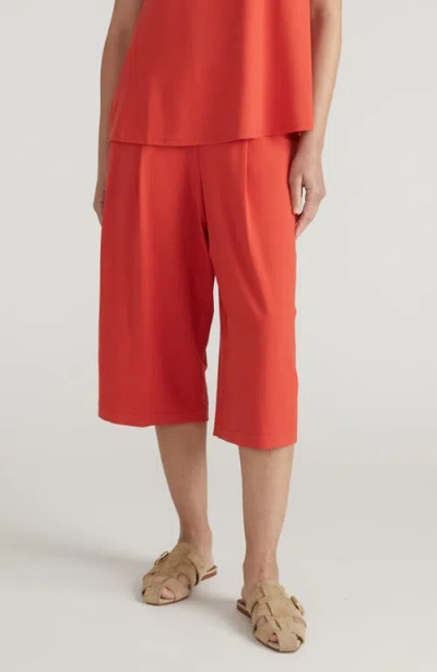 Universal Standard Casual Cotton Culottes In Red