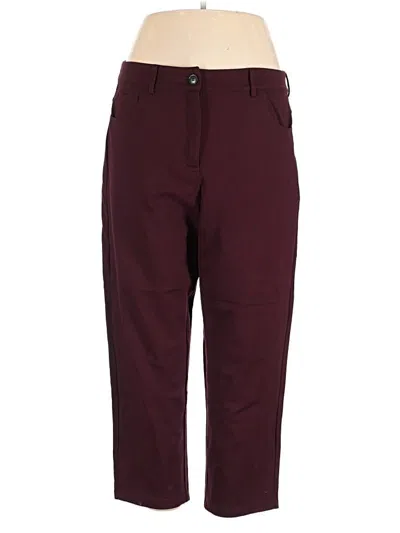 Pre-owned Universal Standard Casual Pants In Burgundy
