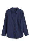 Universal Standard Chambray Button-up Shirt In Dark Indigo