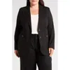 Universal Standard Coastal Linen Blend Blazer In Black